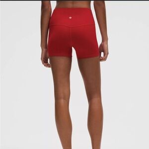 Women's Red Athletic Shorts